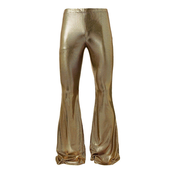 Herren glänzende Disco-Style Hose mit weitem Bein und auffälligem Muster EB