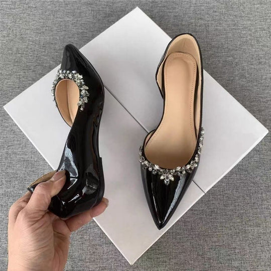 Damen elegante spitze Pumps mit Strassverzierung EB