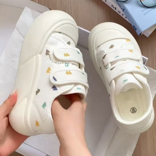Damen Sportliche Sneaker mit praktischem Klettverschluss und modischem Denim-Obermaterial EB