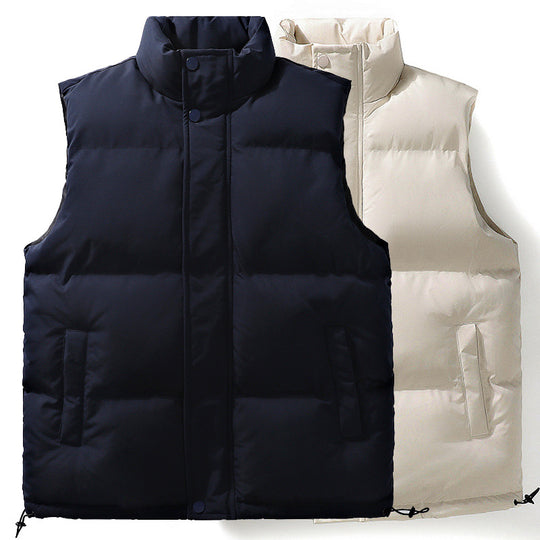 Unisex Steppweste mit Thermoisolierung hohem Stehkragen und verstellbarem Saum EB