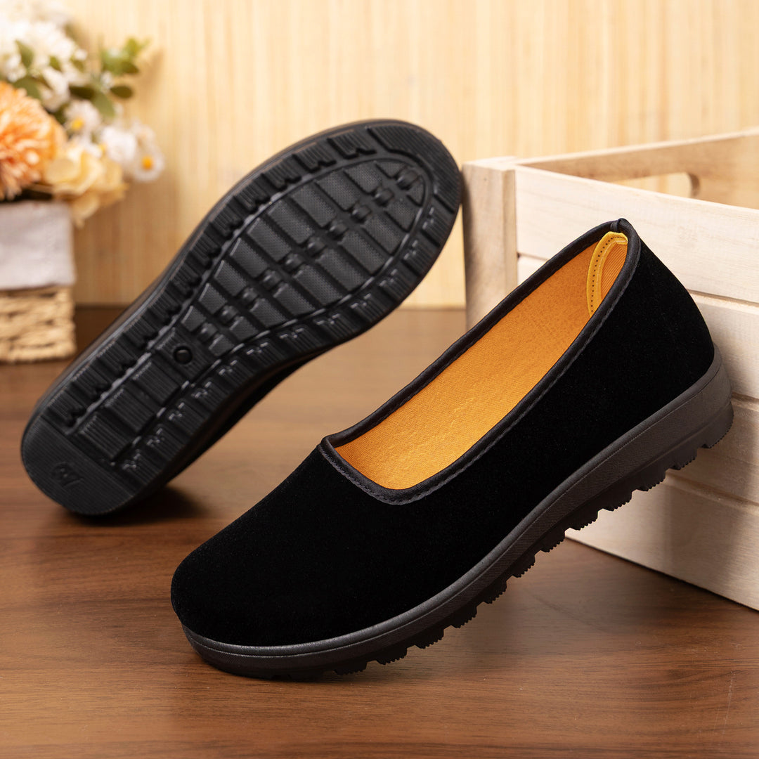 Damen Komfortable Slip-On Freizeitschuhe mit rutschfester Sohle EB