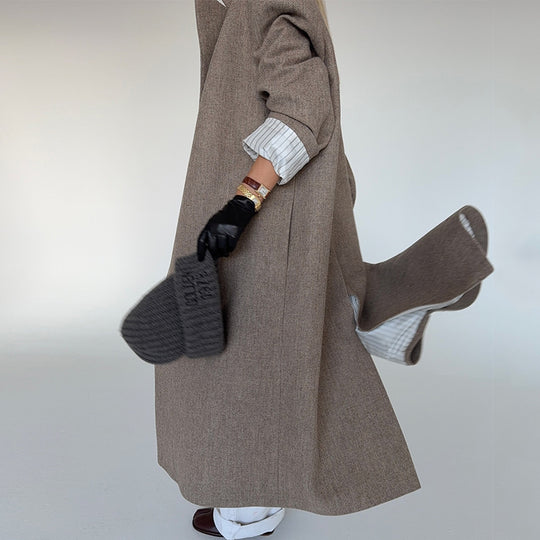 Damen eleganter Oversize-Trenchcoat EB