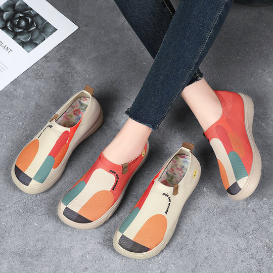 Damen Modische und atmungsaktive Slip-On Sneakers EB