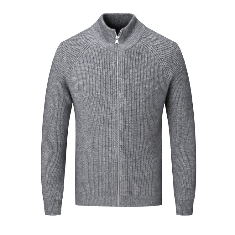 Herren Strickjacke mit hohem Kragen EB