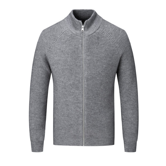Herren Strickjacke mit hohem Kragen EB