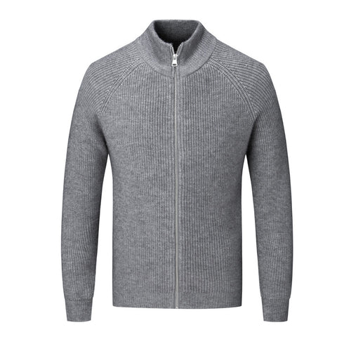 Herren Strickjacke mit hohem Kragen EB