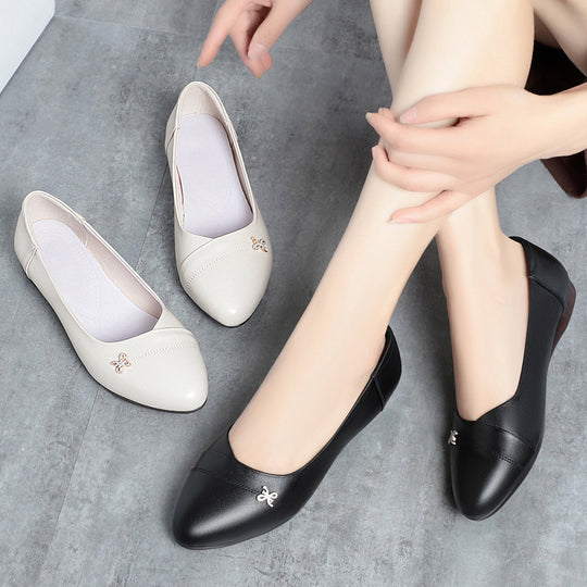 Damen Ballerinas mit zartem Schleifenakzent und bequemem Fußbett EB