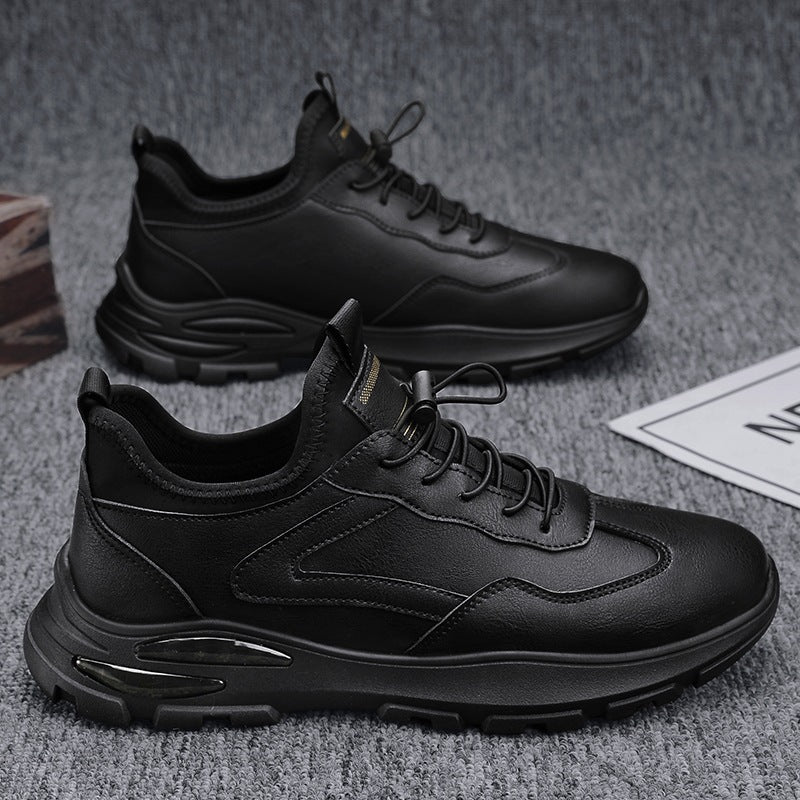 Herren Sportliche Leder Sneakers mit dämpfender Sohle EB