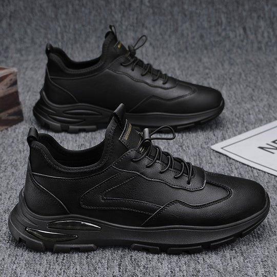 Herren Sportliche Leder Sneakers mit dämpfender Sohle EB