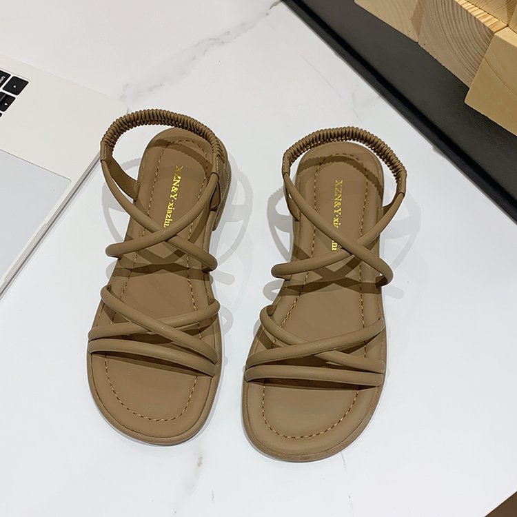 Damen Riemensandalen mit elastischem Riemendesign EB