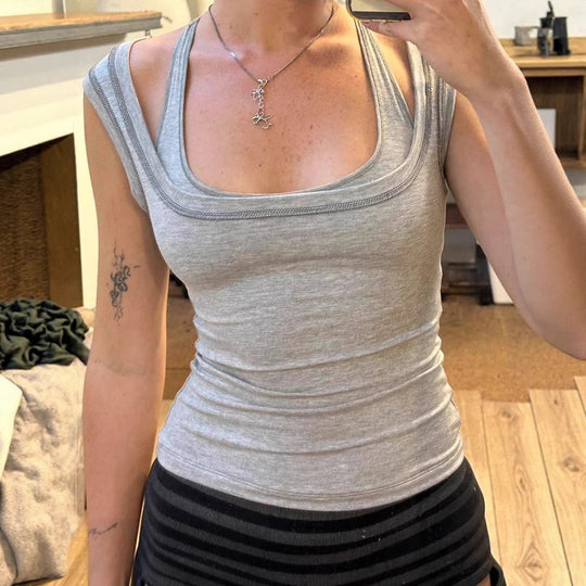 Damen Funktions-Tanktop mit doppeltem Trägersystem und atmungsaktivem Stoff EB