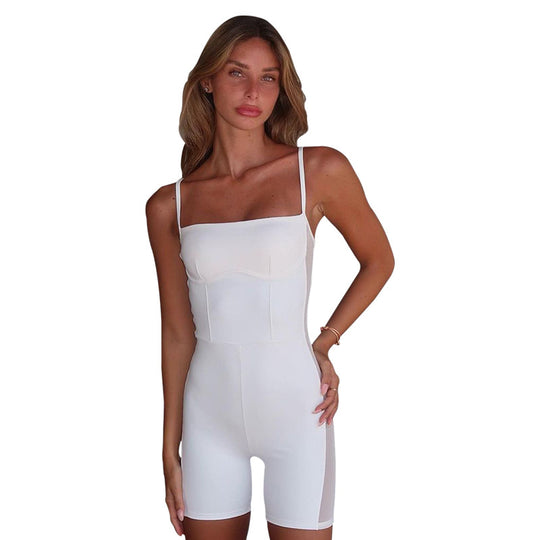 Damen Komfortabler Body mit schmalen Trägern und figurbetonter Silhouette EB