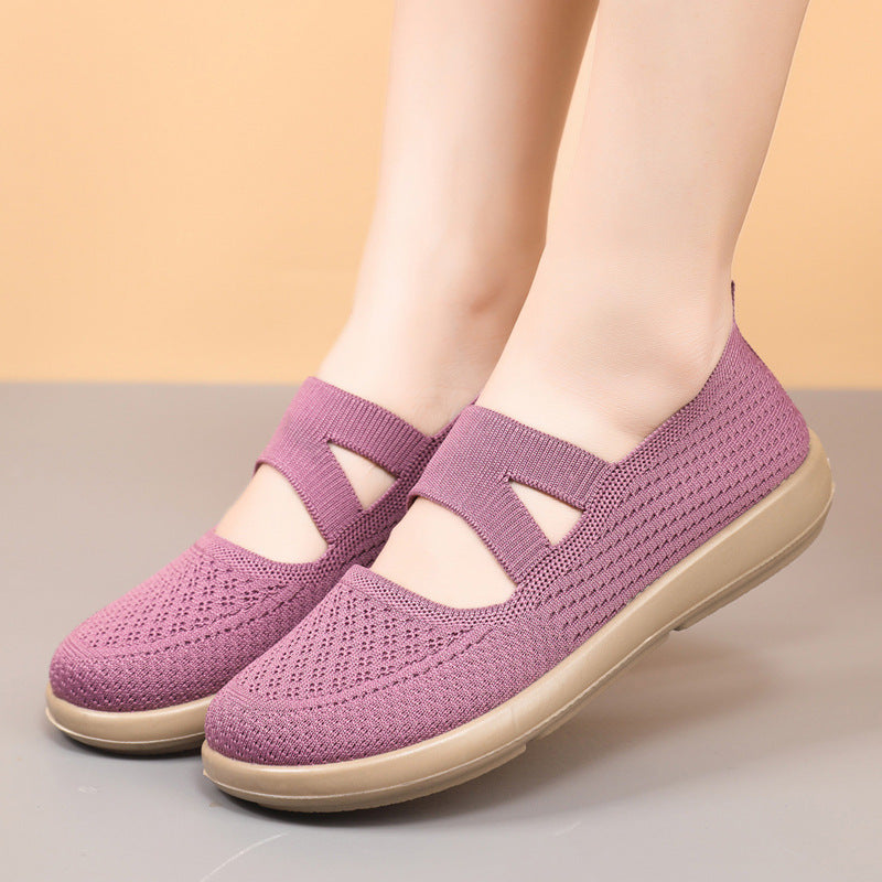 Damen Bequeme Slip-On City-Sneaker mit atmungsaktivem Obermaterial EB