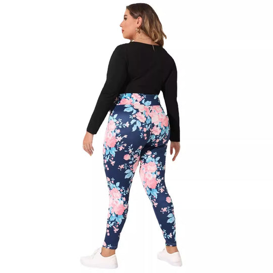 Damen Blumenleggings EB