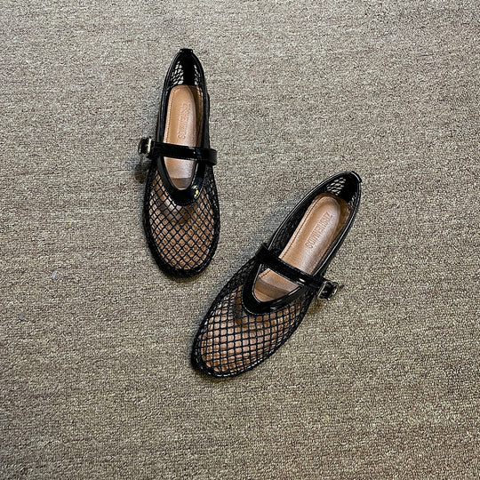 Damen elegante Schnürschuhe mit Netzdesign und modischer Sohle EB