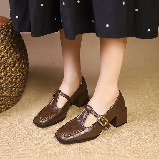Damen Hochwertige Slingback-Pumps mit schickem Riemchen und quadratischer Zehenpartie EB