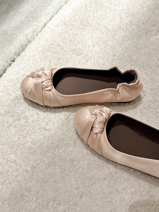 Damen Ballerinas mit weich gepolstertem Futter und eleganter Schleife EB