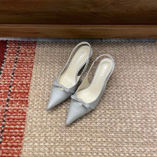 Damen Slingback-Pumps mit eleganter Schleifenapplikation EB