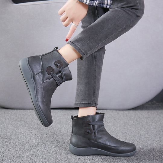 Damen modische Winterstiefeletten mit modernem Schnürdesign und rutschfester Sohle EB