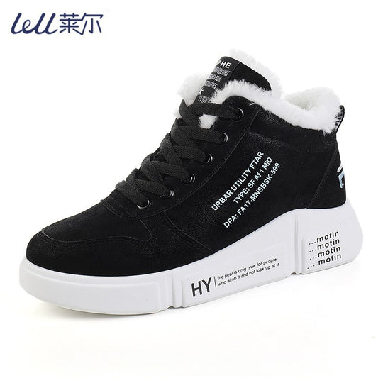 Damen Winterliche High-Top Sneaker mit kuscheligem Innenfutter und rutschfester Sohle EB