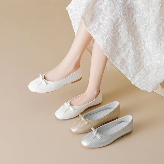 Damen Ballerinas mit elegantem Schleifendetail und komfortablem Fußbett EB