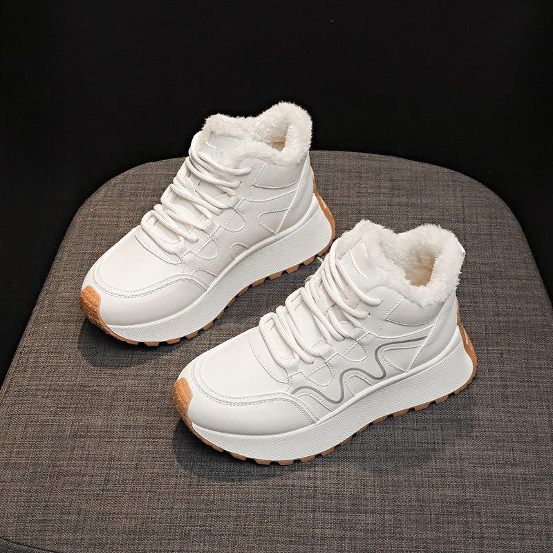 Damen High-Top Sneakers mit samtigem Innenfutter und rutschfester Sohle EB