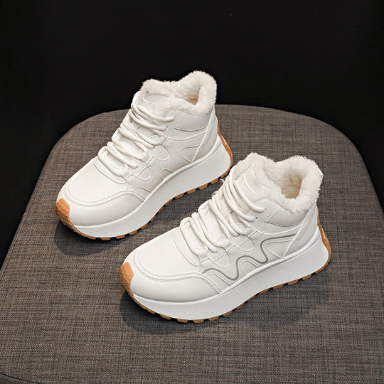 Damen High-Top Sneakers mit samtigem Innenfutter und rutschfester Sohle EB