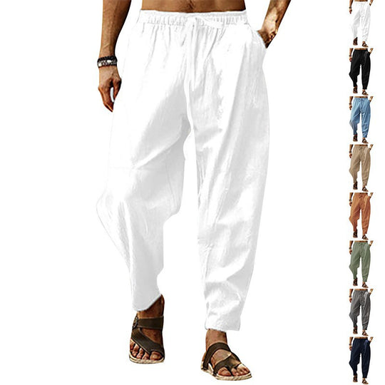 Herren entspannte Freizeithose mit elastischem Bund und lockerem Schnitt EB
