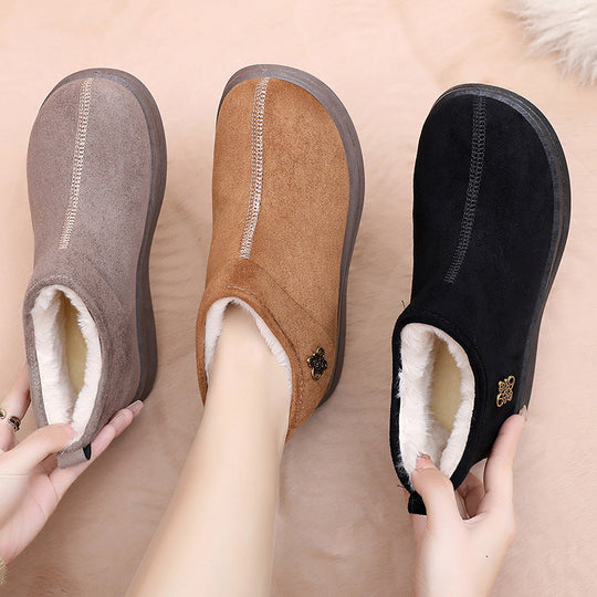 Damen Warmgefütterte Ankle Boots mit rutschfester Sohle EB