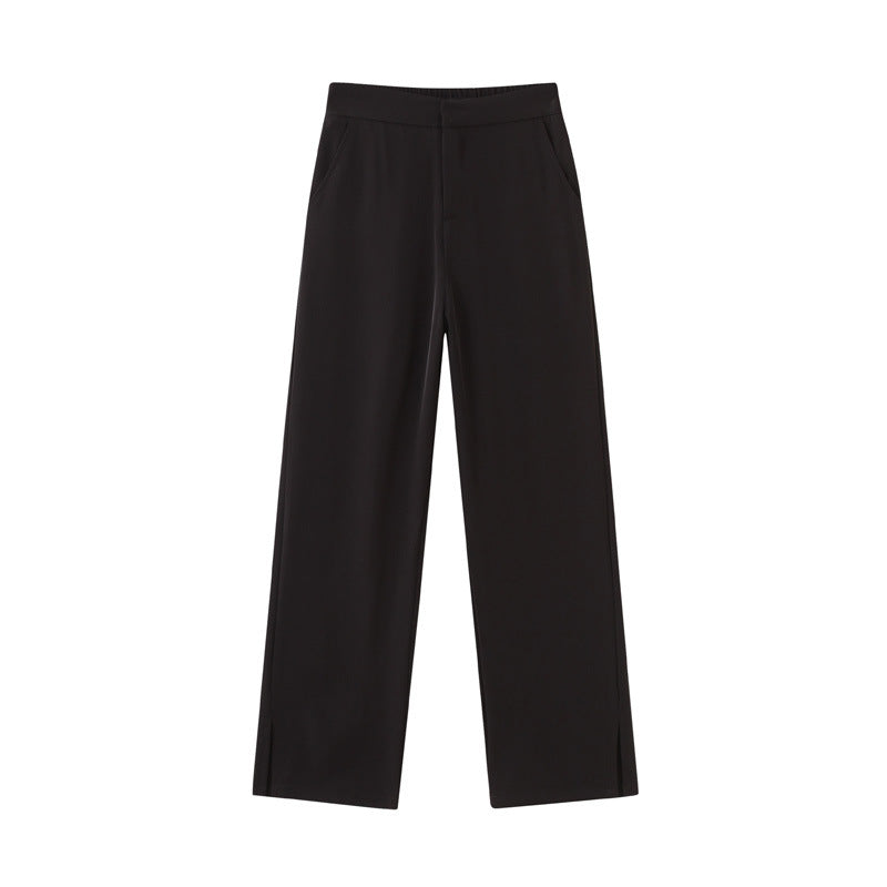 Damen Weit geschnittene Palazzo-Hose mit seitlichen Schlitzdetails EB