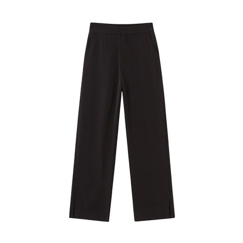 Damen Weit geschnittene Palazzo-Hose mit seitlichen Schlitzdetails EB