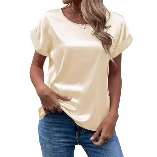 Damen Satin Bluse EB