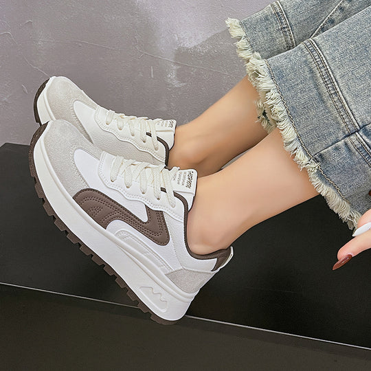 Damen Komfortable und trendige Sneakers mit dicker Sohle EB
