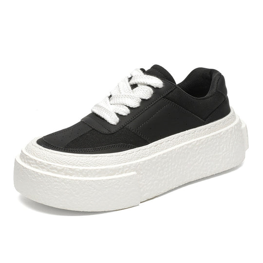 Damen Modische Plateau Sneakers mit strukturierter Sohle EB