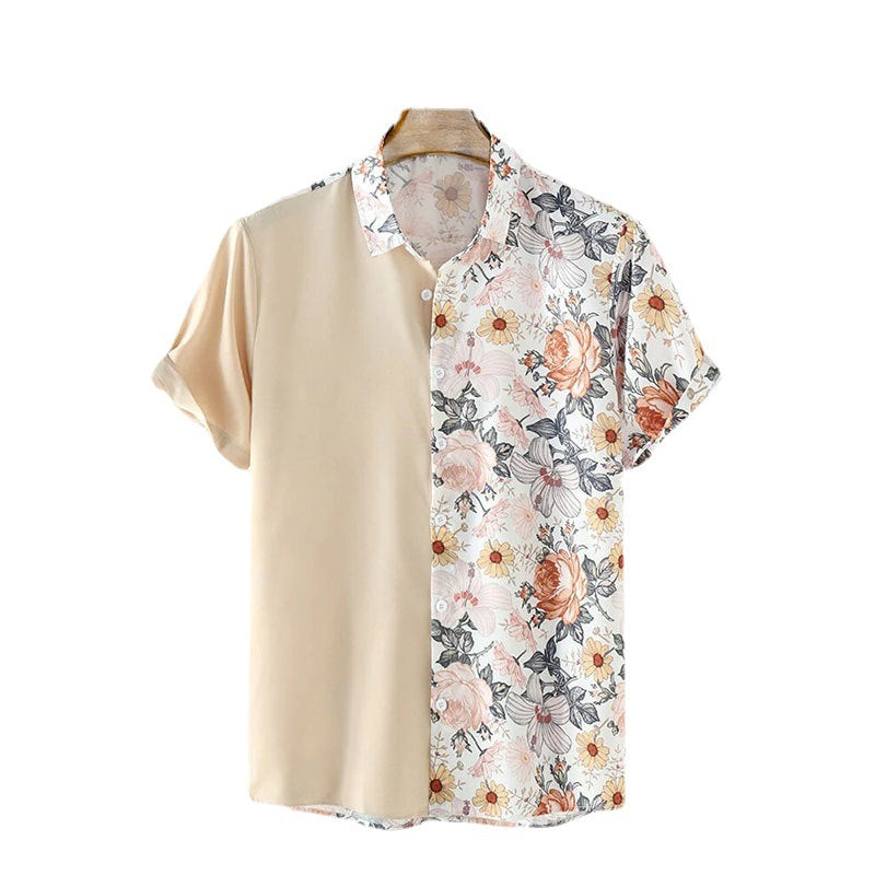 Herren Florales Kurzarmhemd EB