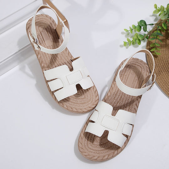 Damen Sandalen mit komfortablem Fußbett und eleganten Riemen EB
