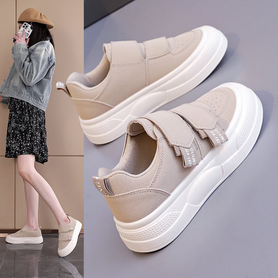 Damen Sneakers mit praktischem Klettverschluss und modischer Plattform EB