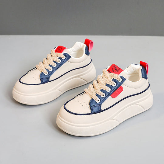 Damen Sportliche Plateau Sneakers mit modischem Design und bequemer Dämpfung EB