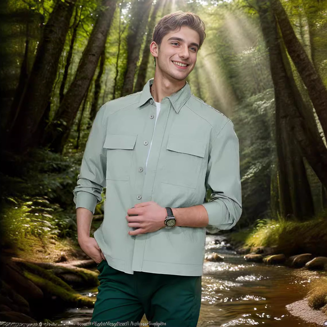 Herren strapazierfähige Utility-Jacke mit praktischen Taschen EB