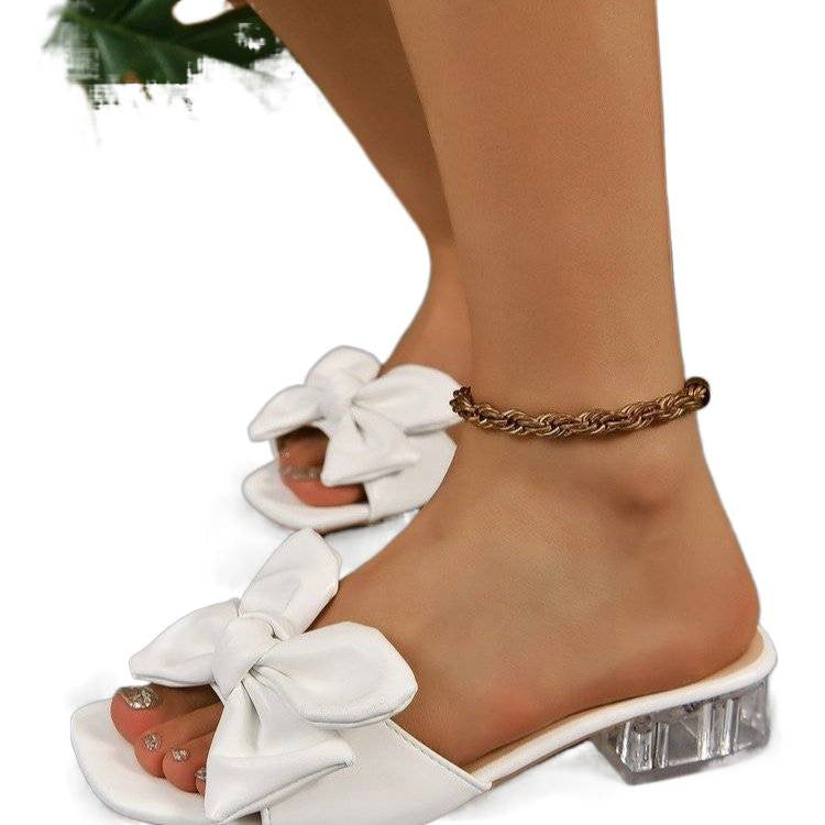 Damen elegante Slipper mit modischem Schleifendetail EB