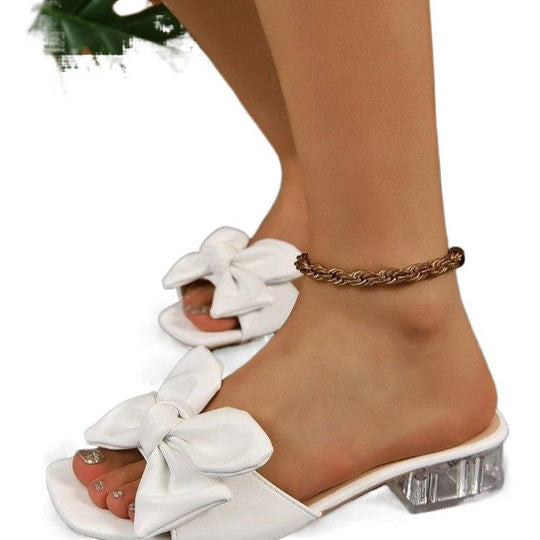 Damen elegante Slipper mit modischem Schleifendetail EB