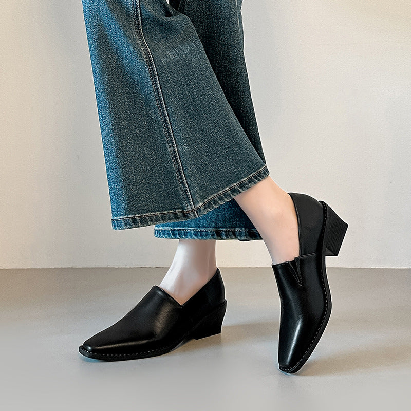 Damen Elegante Halbschuhe mit modischem Absatz EB
