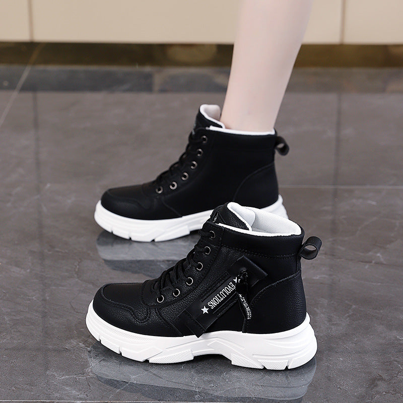 Damen hochformatige Sneakers mit stabiler Gummisohle und atmungsaktiver Innenpolsterung EB