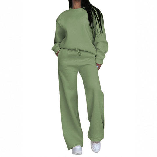 Damen nan lässiges Oversize Sweatshirt und weite Jogginghose Set EB