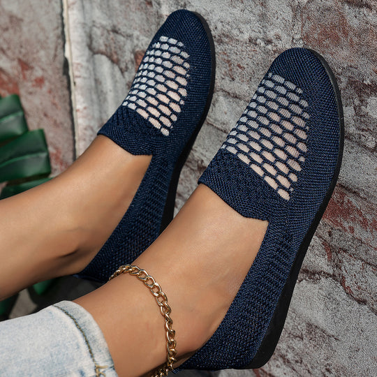 Damen komfortable Slipper mit innovativem Strickdesign EB
