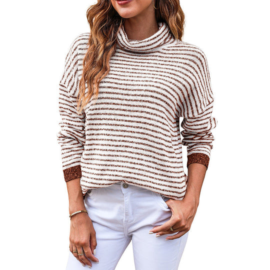 EB | Wollmischung Damen Rollkragenpullover mit Langen Ärmeln