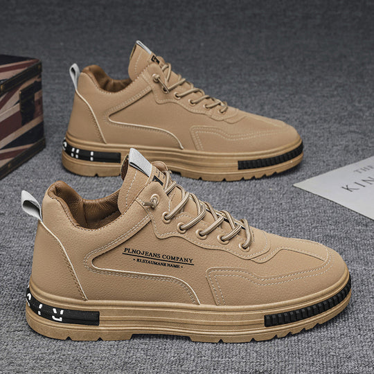 Herren Modische Leder Sneakers mit atmungsaktiver Konstruktion EB