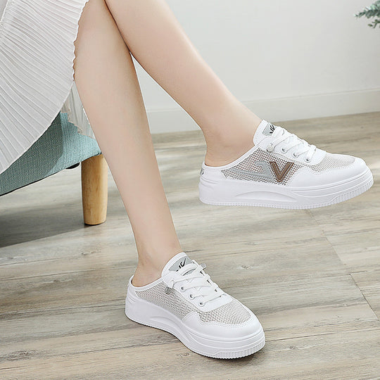 Damen atmungsaktive Slip-On Sneakers mit bequemer Dämpfung EB