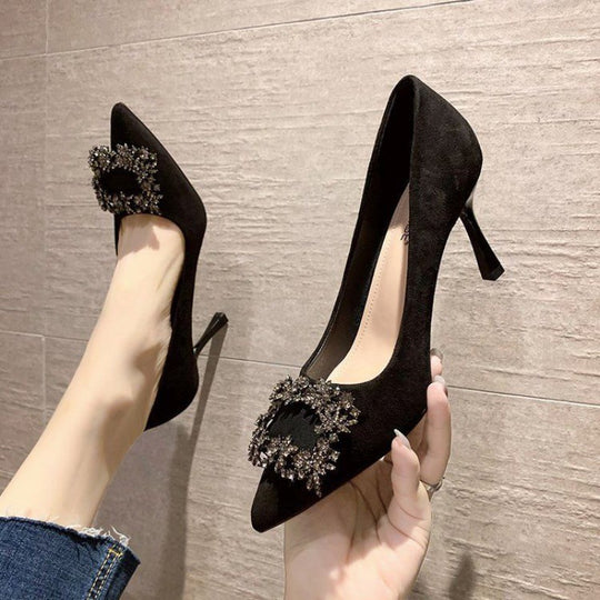 Damen Elegante Pumps mit glamouröser Schmuckapplikation EB