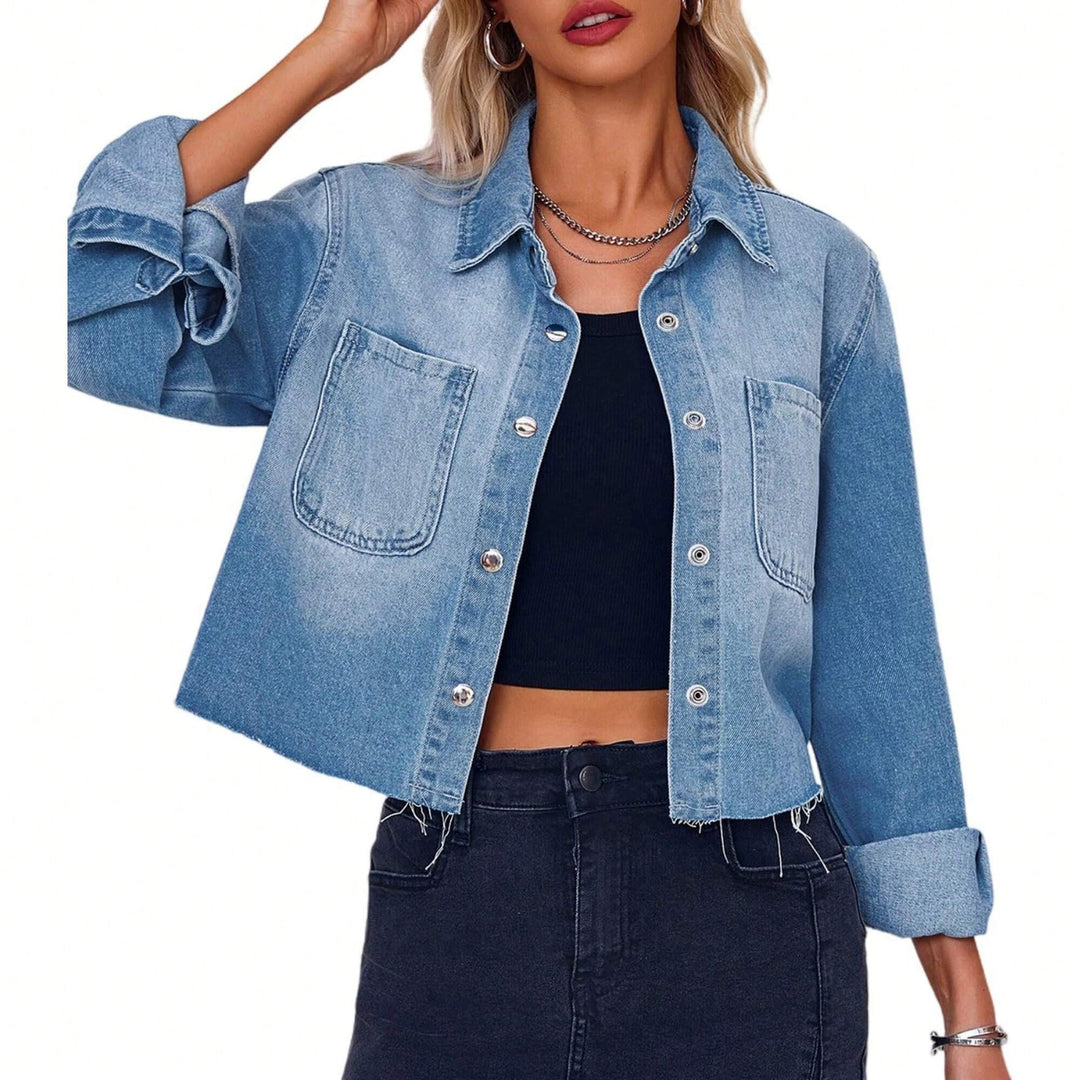 Damen Trendige Kurzjeansjacke EB